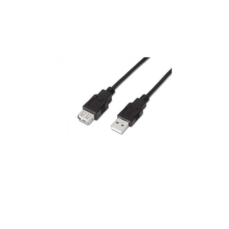 Aisens Cable USB 2.0 Tipo A/M-A/H negro 1.8m