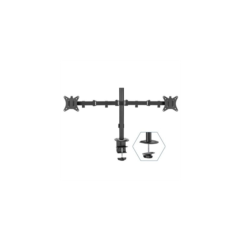 iggual SPM02 Soporte pinza 2 monitores 17"-32"