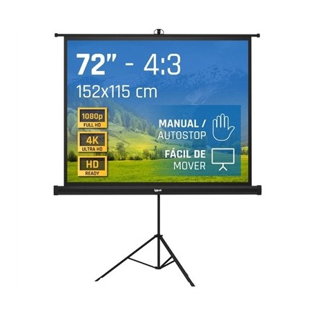 iggual Pantalla 72" 152x115 cm 4:3 trípode+bolsa