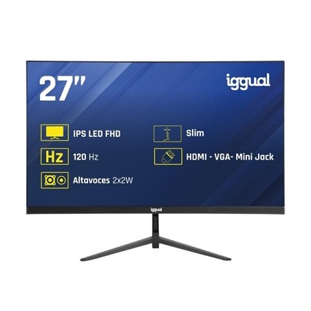 iggual Monitor 27" IPS 1ms FHD 120Hz VGA HDMI MM