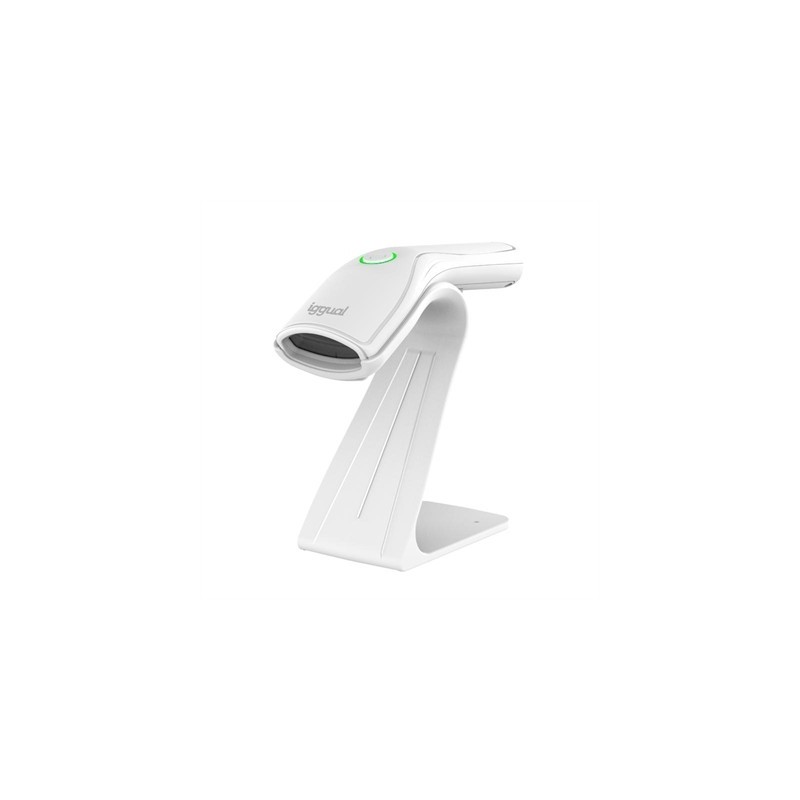 iggual Lector código barras 2D USB botón blanco