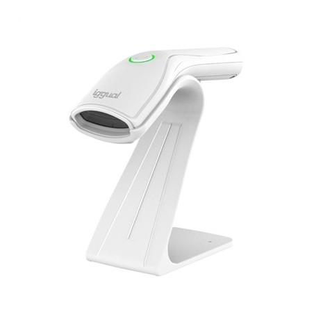 iggual Lector código barras 2D USB botón blanco
