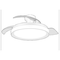 PHILIPS Ventilador techo Luz Bilss 106cm 28+35W Bl