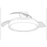 PHILIPS Ventilador techo Luz Bilss 106cm 28+35W Bl