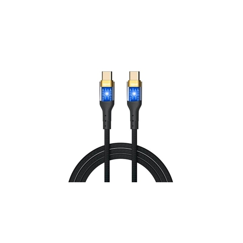 iggual Cable USB-C a tipo C 3A 100 cm trenzado LED