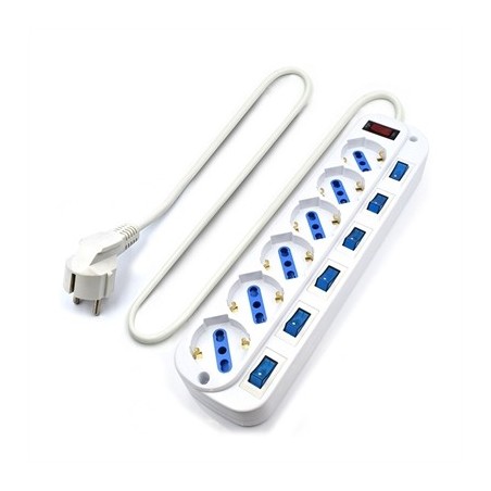 EWENT EW3932 Regleta 6 Tomas / 6 interruptor 1.5 m