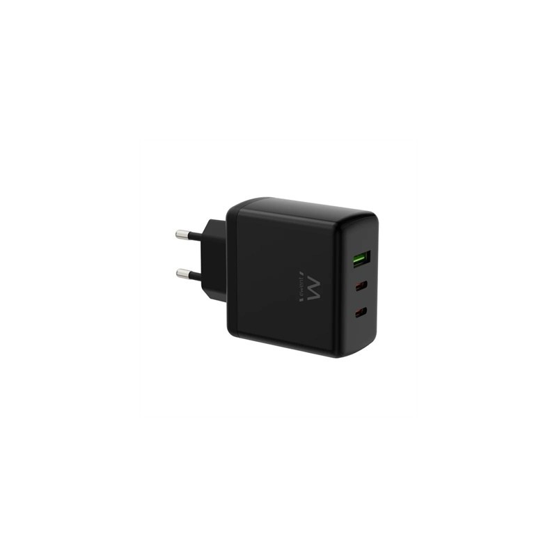 EWENT Cargador Gan Fast 65W 2 USB-C PD-1USB-A QC
