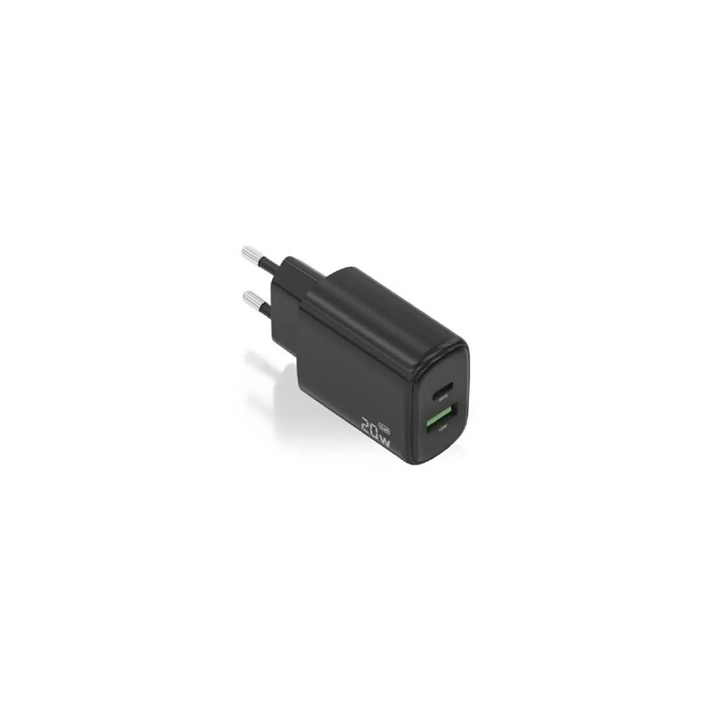 Aisens Cargador GaN 20W USB-C PD 3.0 USB-A QC3.0