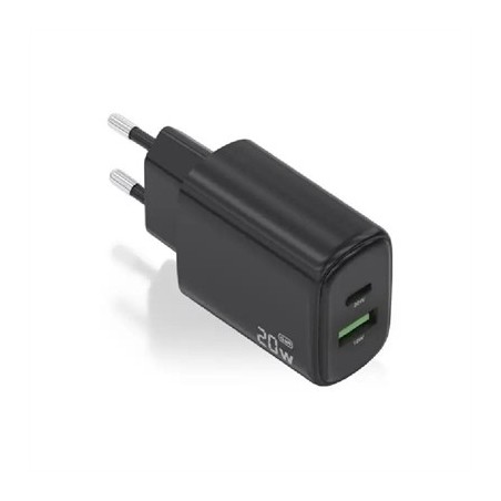 Aisens Cargador GaN 20W USB-C PD 3.0 USB-A QC3.0