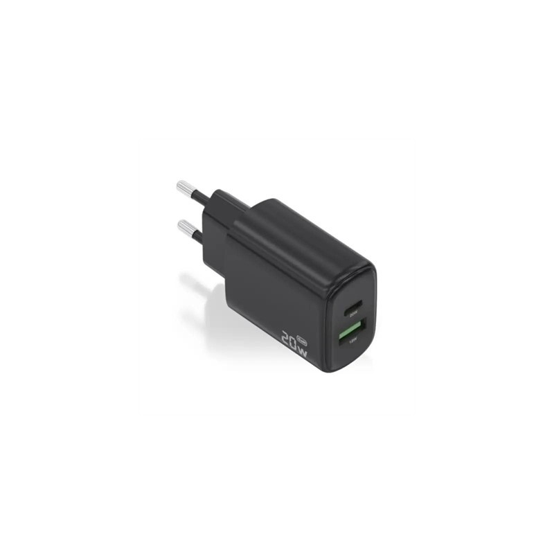 Aisens Cargador GaN 20W 1xUSB-C PD3.0 Negro