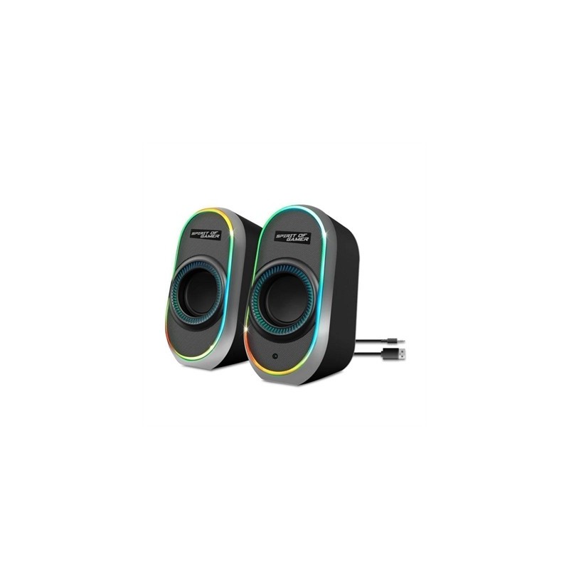 Spirit of Gamer Altavoz 2.0 FANATIC 500 RGB Black