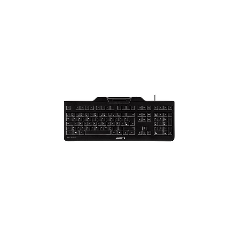 Cherry Teclado+lector chip integrado (DNIe) Negro