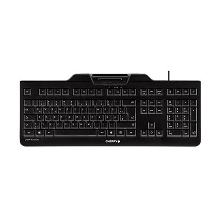 Cherry Teclado+lector chip integrado (DNIe) Negro