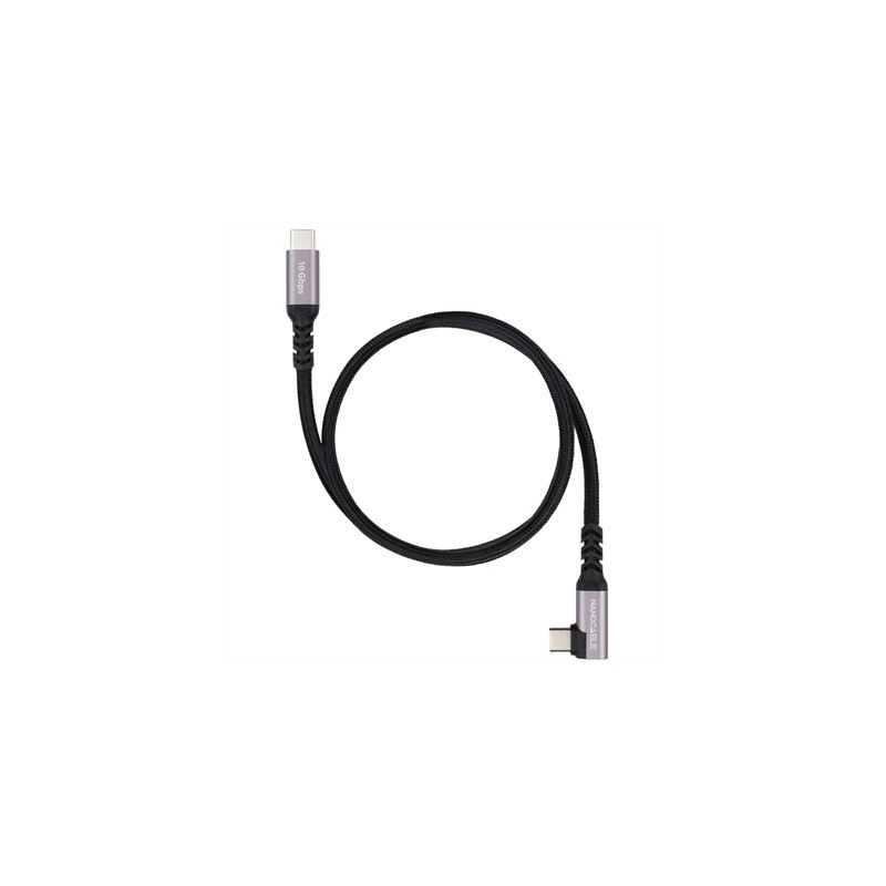 Nanocable Cable USB-C 3.2 GEN2 Acodado 100W 2 M