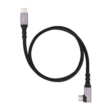 Nanocable Cable USB-C 3.2 GEN2 Acodado 100W 2 M