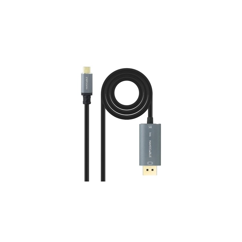 Nanocable Cable USB-C/M-DP/M Bidireccional 2 M