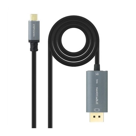 Nanocable Cable USB-C/M-DP/M Bidireccional 2 M