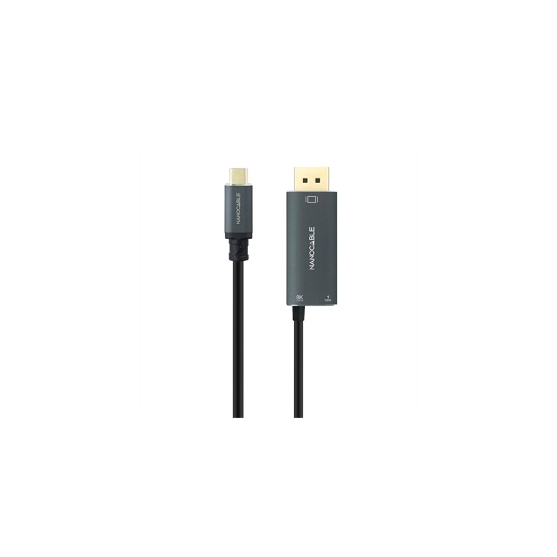 Nanocable Cable USB-C/M-DP/M+USB-C/H PD 1.8M