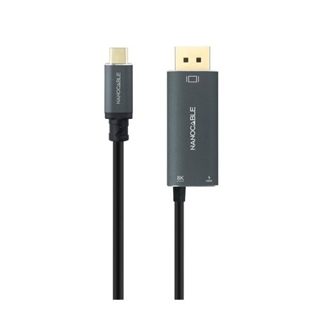 Nanocable Cable USB-C/M-DP/M+USB-C/H PD 1.8M