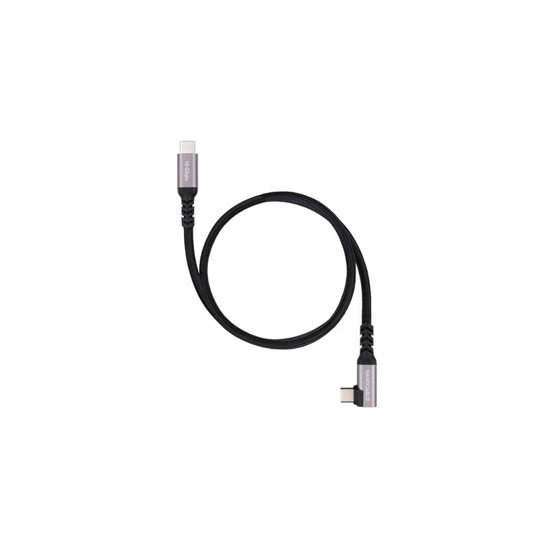 Nanocable Cable USB-C 3.2 GEN2 Acodado 100W 3 M
