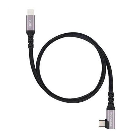 Nanocable Cable USB-C 3.2 GEN2 Acodado 100W 3 M