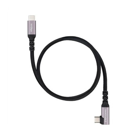 Nanocable Cable USB-C 3.2 GEN2 Acodado 100W 0.5 M