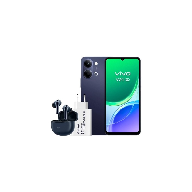 VIVO Y21 5G 4Gb(+4) 256Gb Black Cargador + Auric.