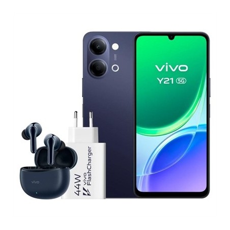 VIVO Y21 5G 4Gb(+4) 256Gb Black Cargador + Auric.