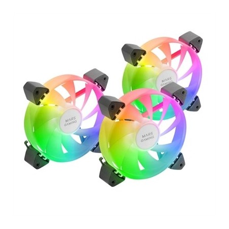 MARS GAMING Ventilador MF3A 120MM 3IN1 ARGB Negro
