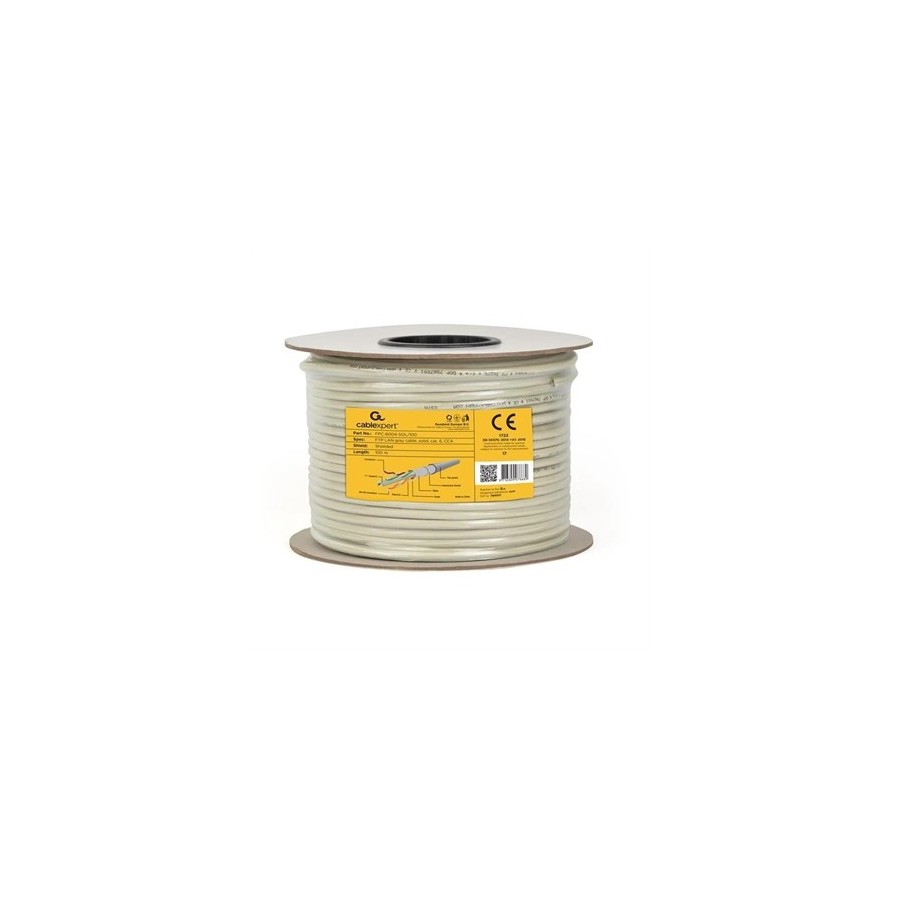Gembird Cable LAN CAT6 FTP (CCA), sólido 100 m