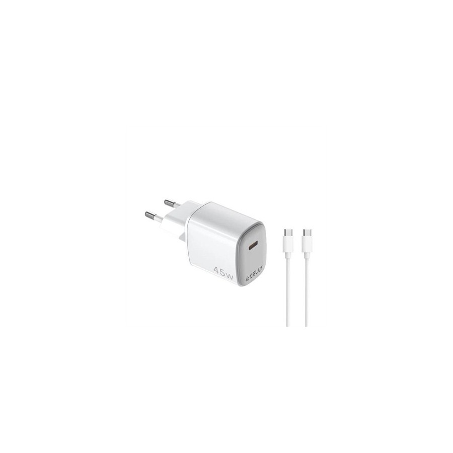 Celly Cargador  45W Usb-C + Cable Usb-C