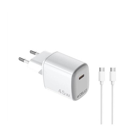 Celly Cargador  45W Usb-C + Cable Usb-C