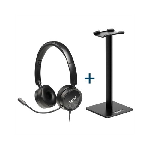iggual Kit auriculares Dual Tech + soporte SA22